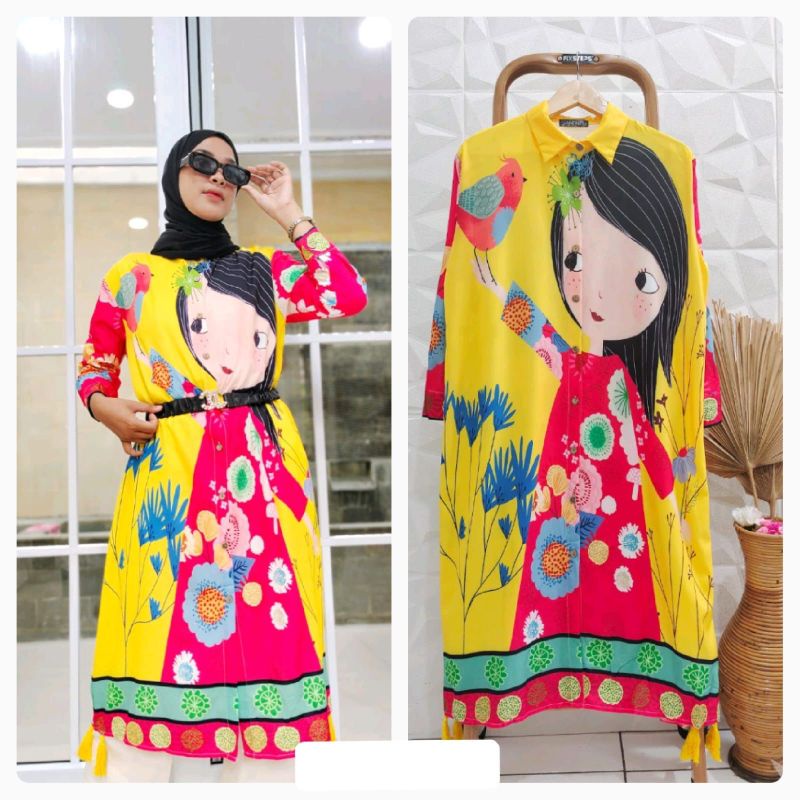 DRESS MOTIF WANITA KEKINIAN // DRESS IMPORT BKK // TERUSAN IMPORT PREMIUM // FASHION MUSLIM IMPORT // DRESS IMPORT MURAH