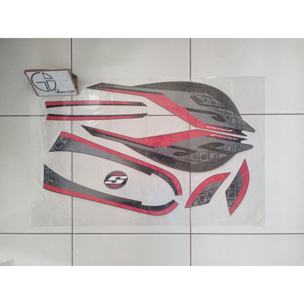 Striping Stiker Lis Honda Scoopy Sporty 2019 2020 Hitam