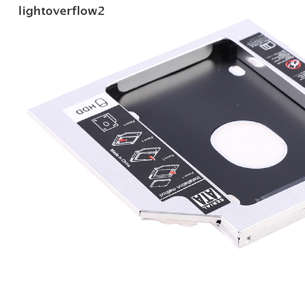 (lightoverflow2) Casing Hardisk HDD Caddy 2nd SATA 3.0 9.5mm Untuk Laptop