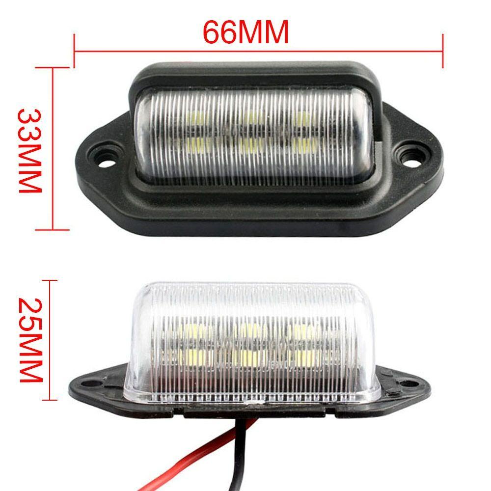 Top 2PCS Lampu Angka Lisensi Tahan Lama Universal 6lampu Mobil LED