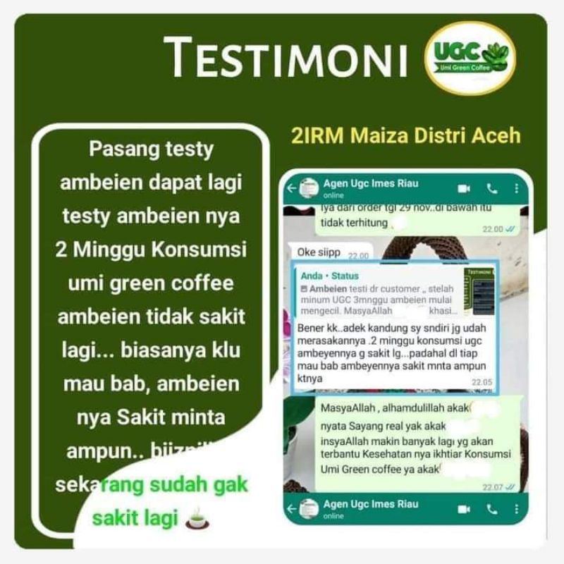 

Umi green coffee