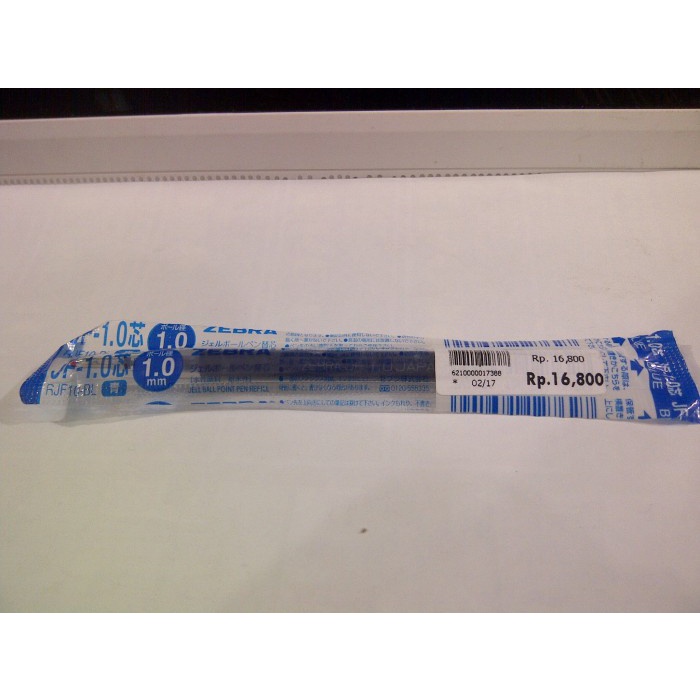 

Refill bolpen zebra jf medium 1.0 blue