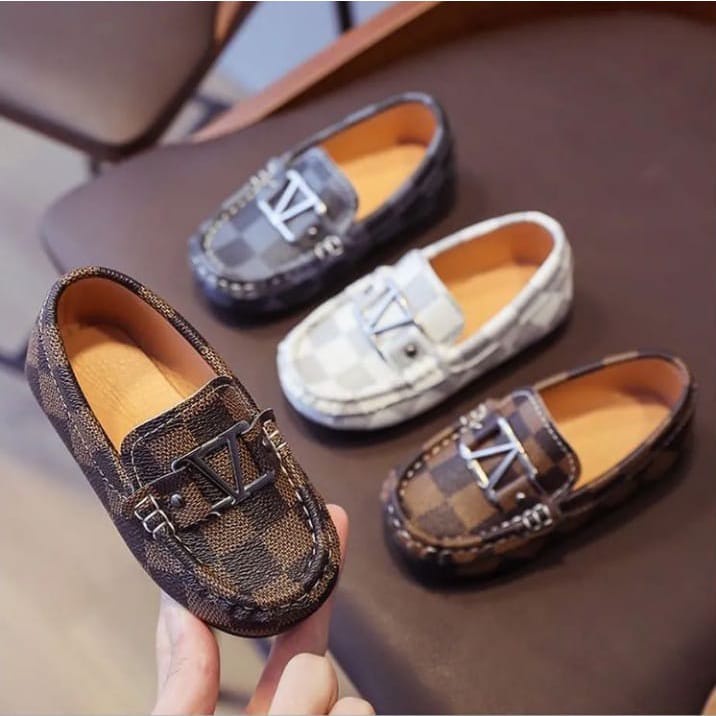 SEPATU BAYI ANAK KASUAL SEPATU ANAK MASIH GENDONG MOTIF KOTAK KOTAK KEREN