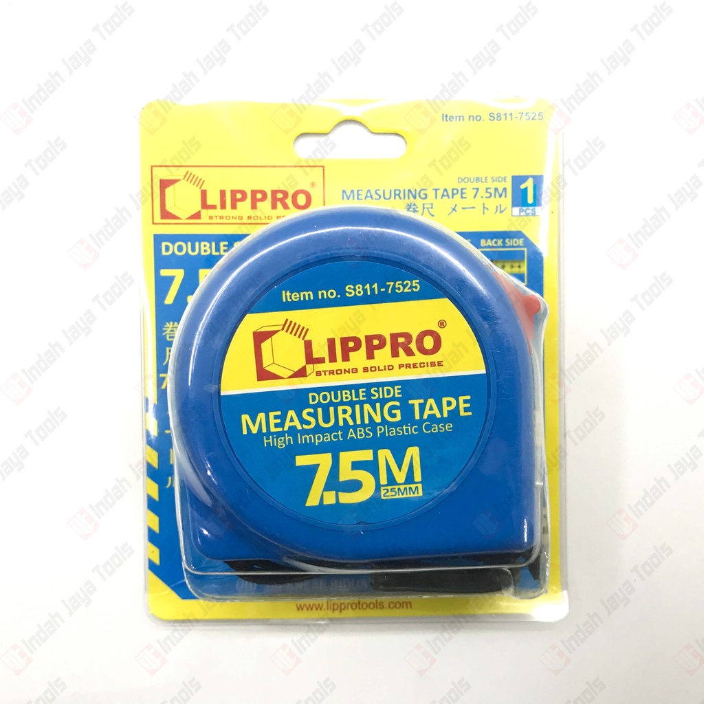 LIPPRO S811-7525 Meteran 7.5 M - Rol Matic Alat Ukur Pengukur Meter