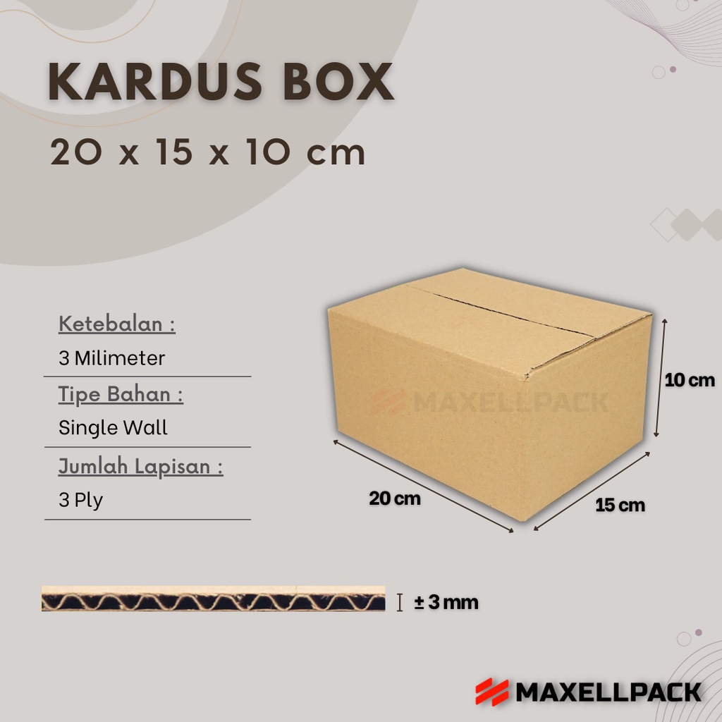 

Kardus Karton Box 20x15x10 CM Kotak Dus Packing Polos