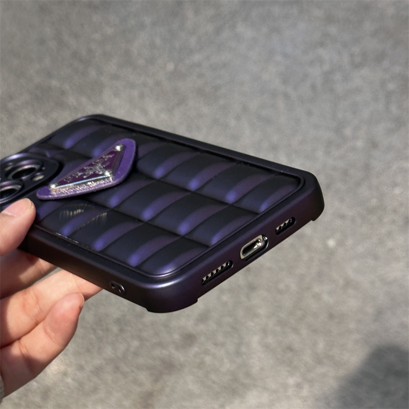 IPHONE Casing Deep Purple Kompatibel Untuk Iphone14 13 12 11 Pro X XS Max XR Desain Fashion Casing Anti Jatuh