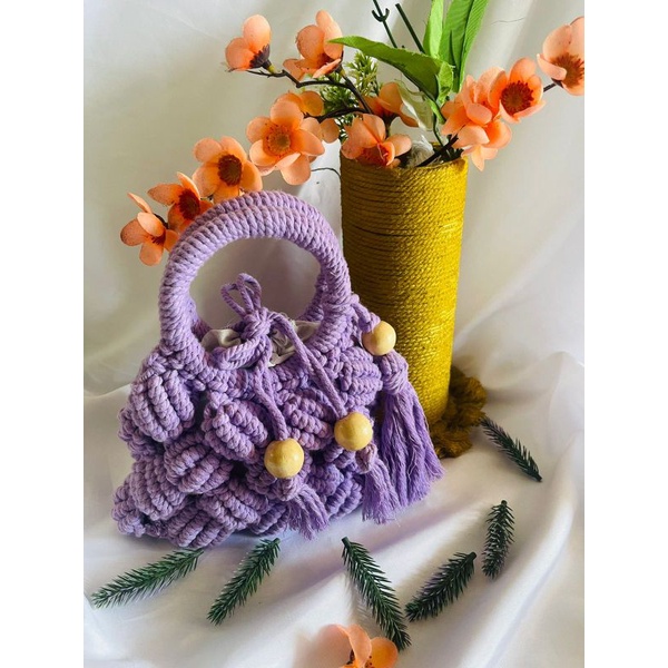 Macrame handbag/ macrame tas