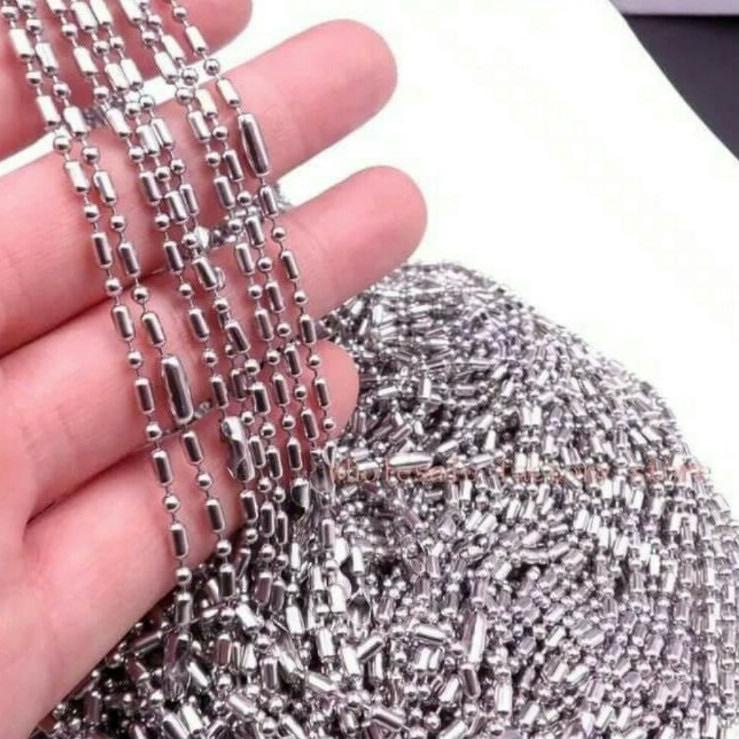 [DTH.18Oc22ᵀ] RANTAI KALUNG MCI ASLI TITANIUM ANTI KARAT ANTI ALERGI DAN ANTI GATAL