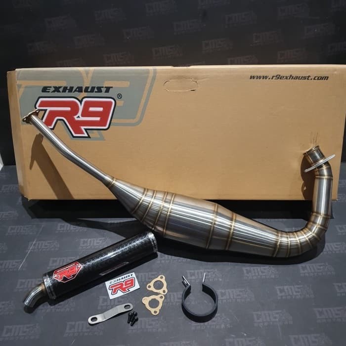 R9 Knalpot NEO MUGELLO CARBON BLACK Motor NINJA R/ RR