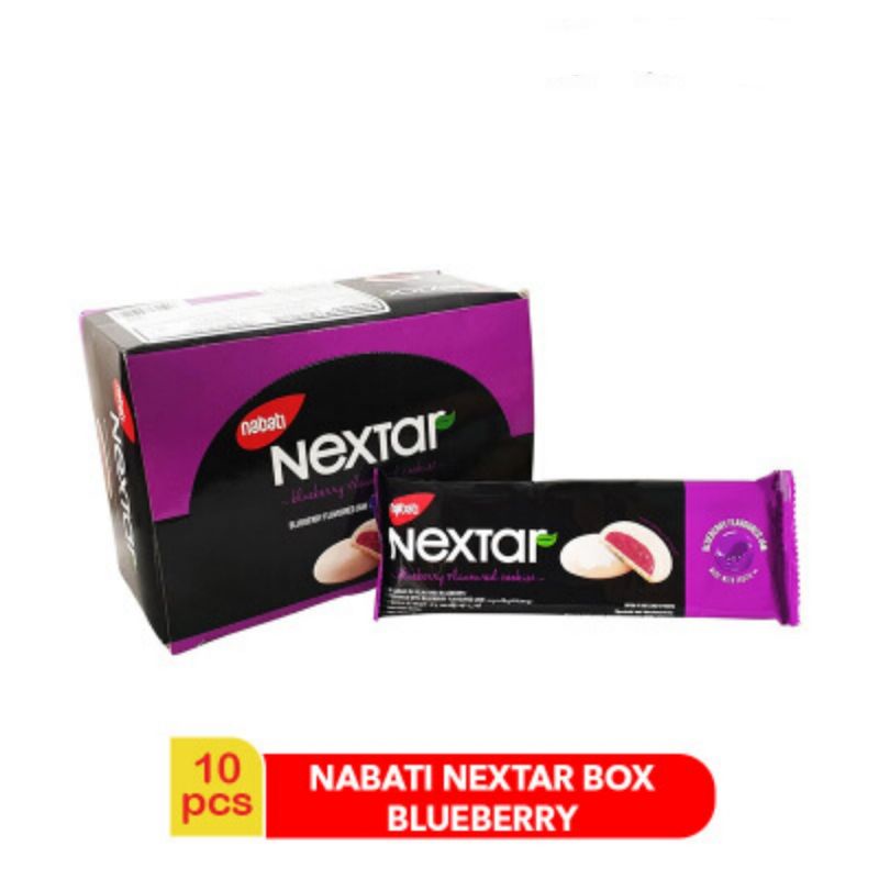 

nabati nextar nastar blueberry flavoured jam 1 box isi 10pcs - kukis lembut isi selai bluberi 340gr - jajan enak murah grosir