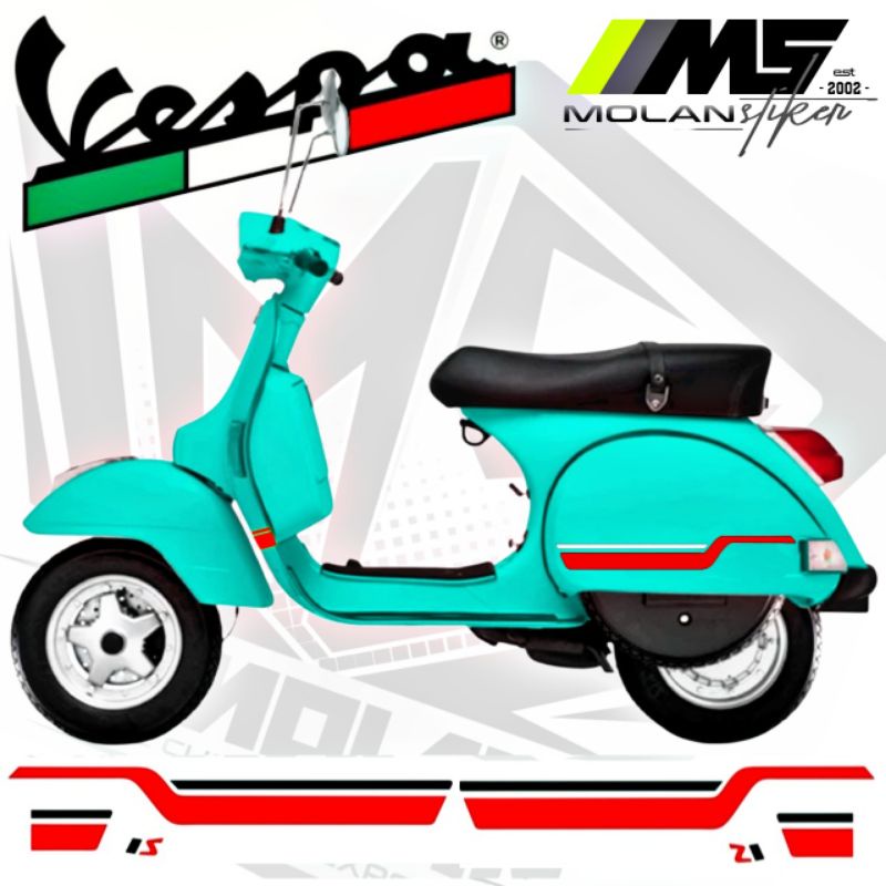 Cutting Sticker Striping Variasi Vespa 2Tak /Vespa Klasik /Vespa Jadul (Vespa Px - Vespa Exel - Vesp