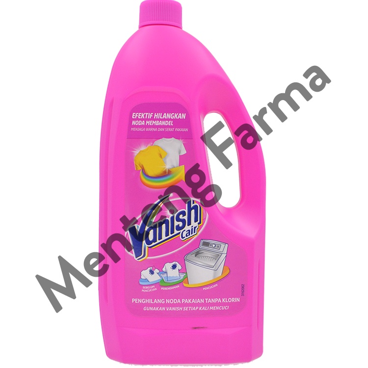 Vanish Cair Pink 1 L - Penghilang Noda Pakaian Putih dan Bewarna