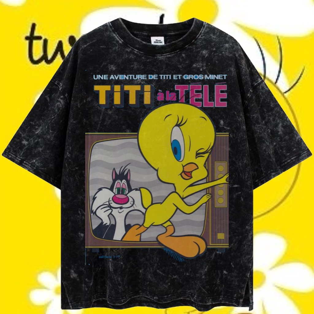 LASTHOPE 'TWEETY' OVERSIZE WASHING TSHIRT / KAOS ATASAN TSHIRT TEE WASHING ACID WASHED STONEWASH OVE