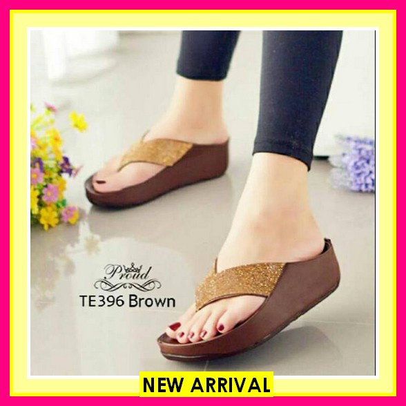 Wedges Sandal Wanita Kelsey Ala Korea Tinggi 6 Cm Kekinian Simple Unik Import Batam Terbaru Wl88-10 