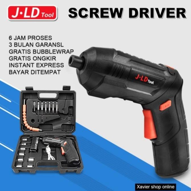 JLD CORDLESS SCREWDRIVER 4,2V 47PCS OBENG BATERAI SET