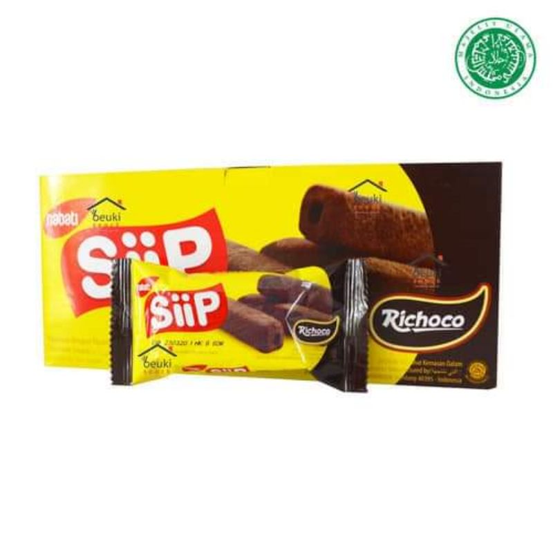 

nabati siip richoco 1 box isi 20pcs - makanan ringan ekstrudat rasa cokelat 100g - jajan enak murah