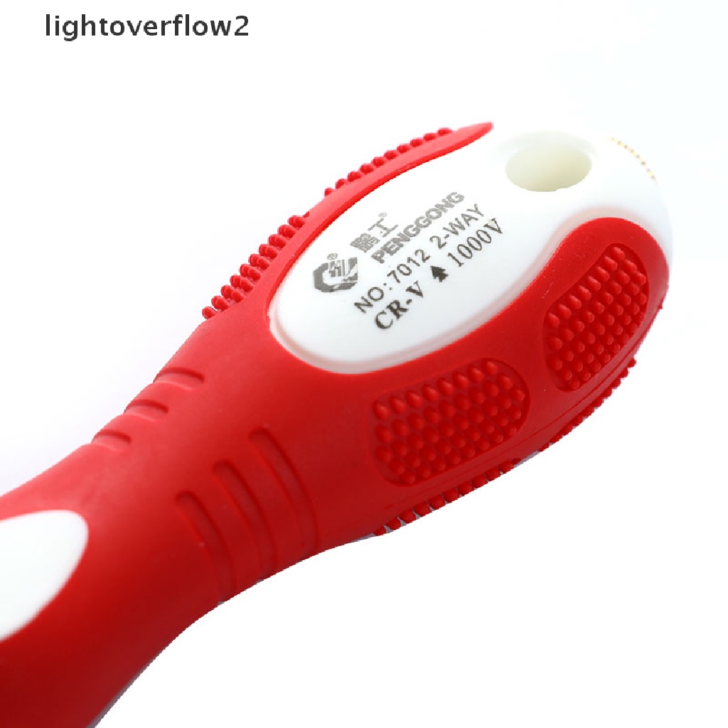 (lightoverflow2) 2in1 Obeng Tes Pen Deteksi Tegangan Listrik 1000V