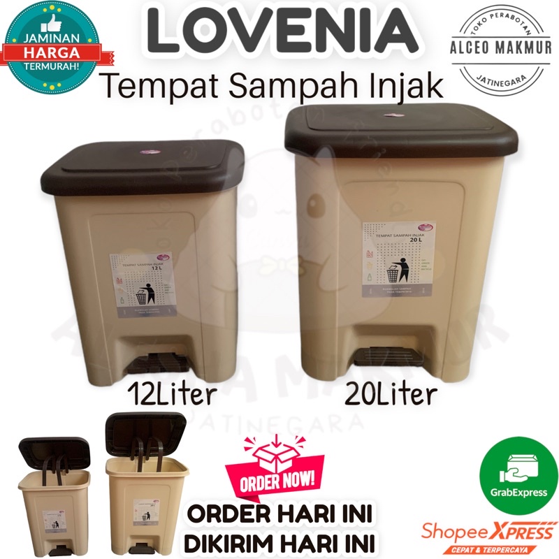 Tempat Sampah Injak 12 - 20 liter / Tempat Sampah Injek - LOVENIA