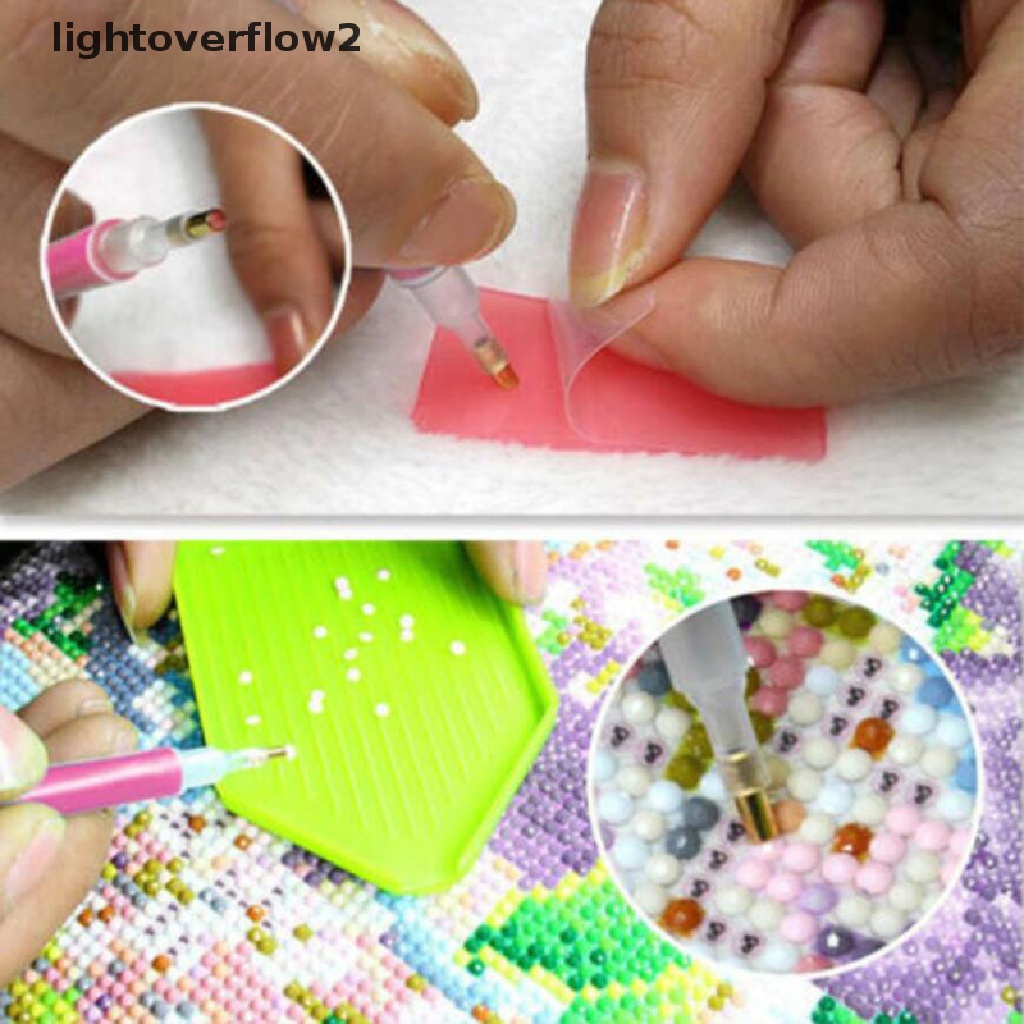 (lightoverflow2) Pena Mosaik Diamond 5D DIY Untuk Kerajinan Tangan