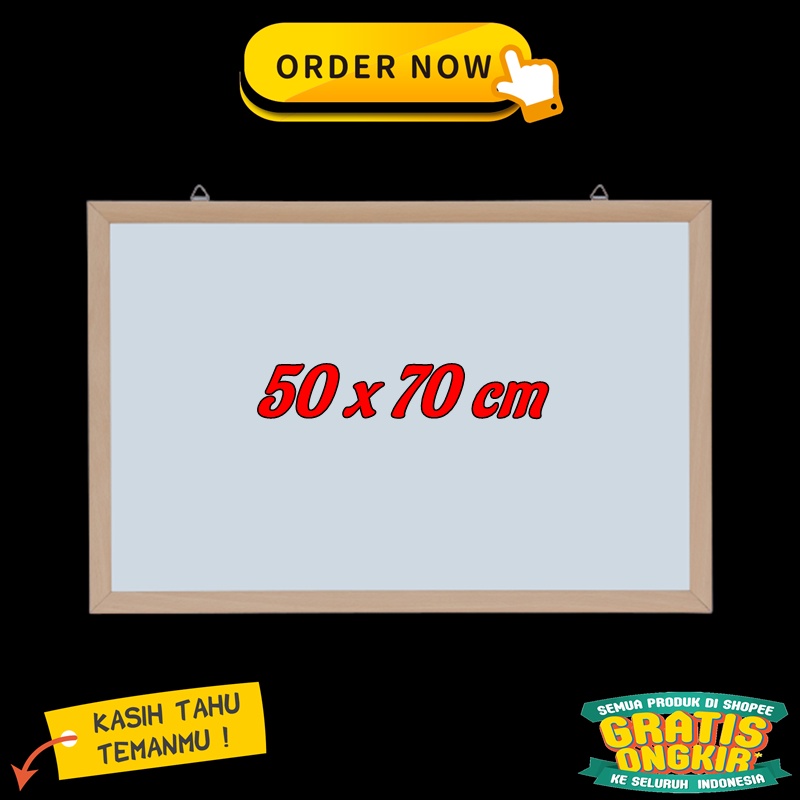 

Papan Tulis Anak Ukuran 50 x 70 CM / Papan Tulis White Board Gantung