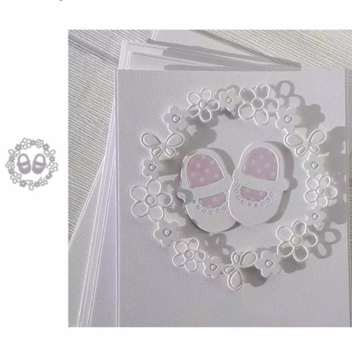 

Hari Ini Metal Cutting Dies -Baby Sandals For Sizzix Cards Scrapbooking - #98 Limited