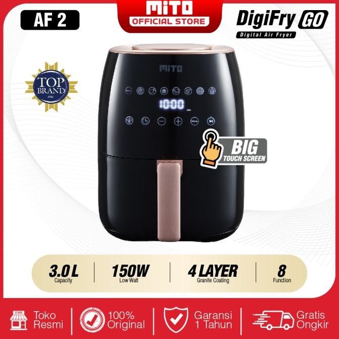 BAYAR DITEMPAT MITO Air Fryer Go AF2 Low Watt 3L Mesin Penggoreng Tanpa Minyak /PERALATAN MASAK SET/
