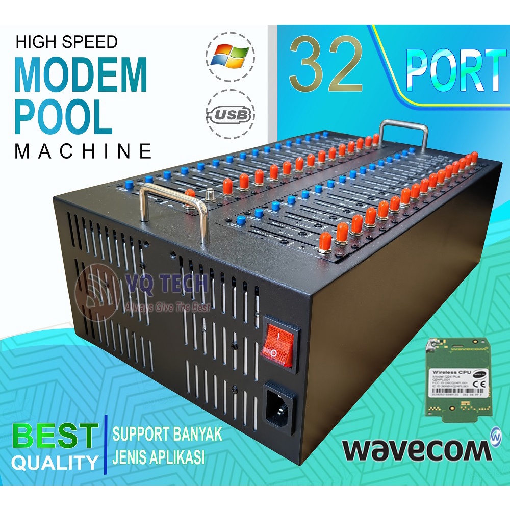 SMARTCOM Modem Pool 32 Port Chipset Wavecom Q24+ | SMS HUB | DIAL-SMS OTP