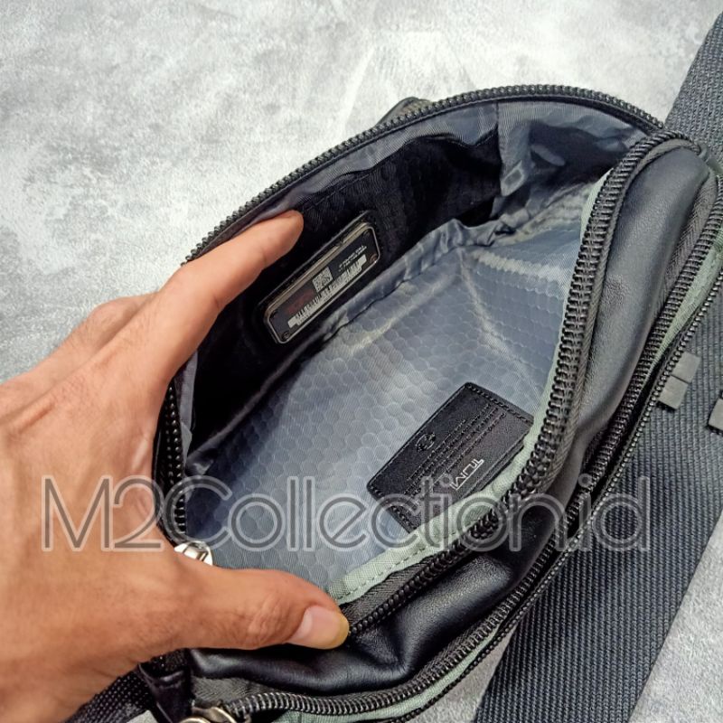 Waistbag Tumi Campbell Leather Belt Bag Tas Pinggang Mirror Quality