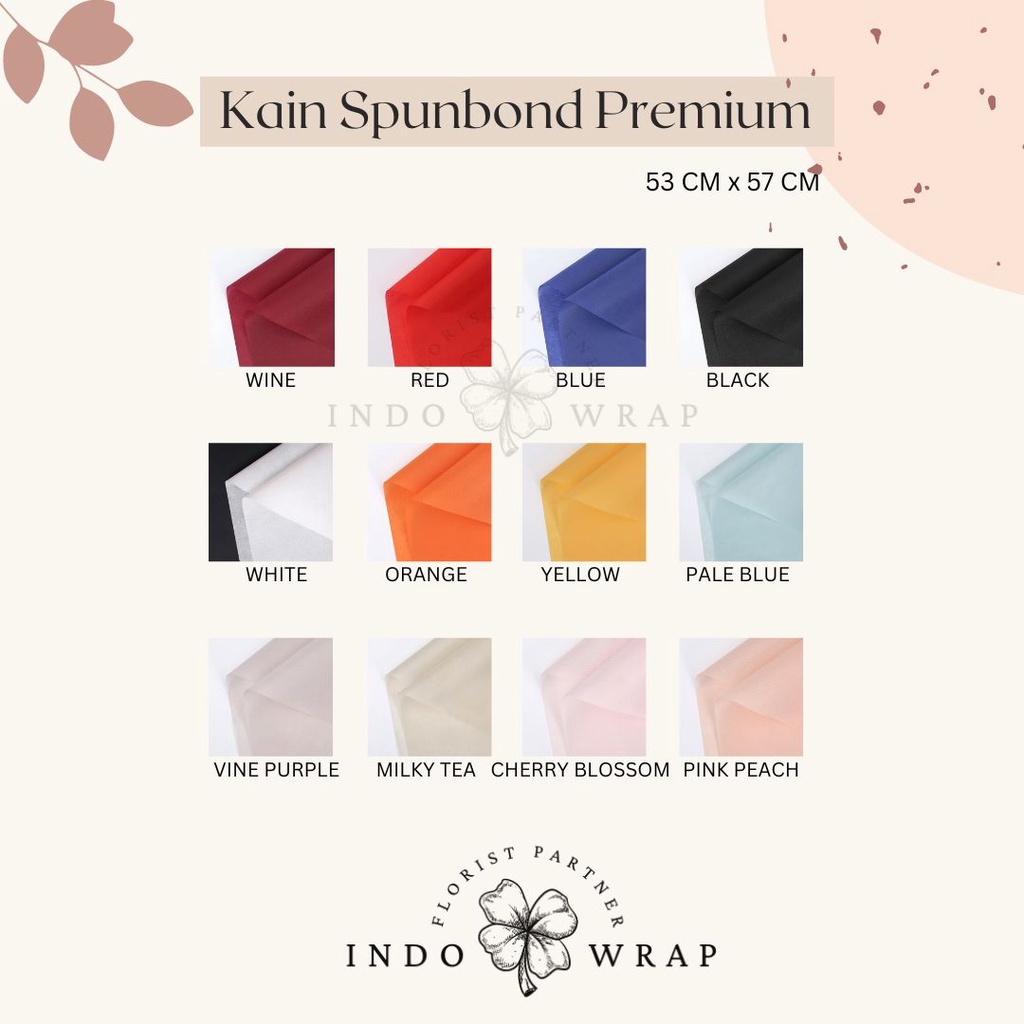 

[20 LEMBAR] KERTAS FLOWER WRAPPING KAIN SPUNBOND PREMIUM KERTAS BUKET BUNGA HAND BOUQUET