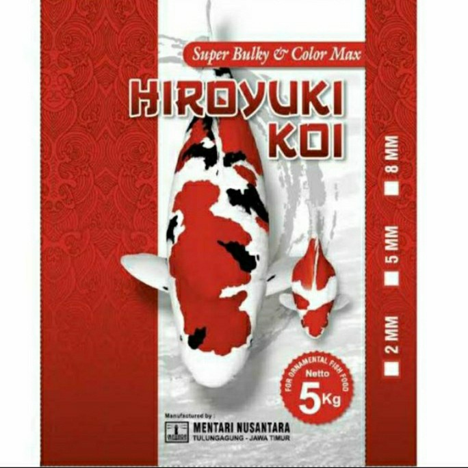 pakan ikan koi hiroyuki koi super BULKY & COLOR MAX isi 5kg