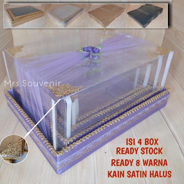 Diskon Besar Box Seserahan Mika Set Isi 4 Kotak Parcel Hantaran Kece