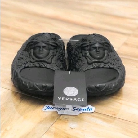 Versace Medusa Dimension Sliders &quot;Black&quot;