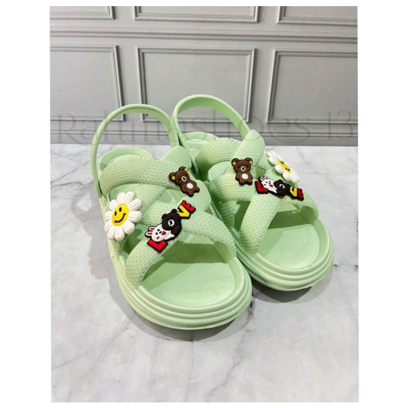 IR-300M SANDAL SLOP WANITA / SANDAL KARET KOREAN STYLE TRENDY MERK IRSOE SIZE 36-40