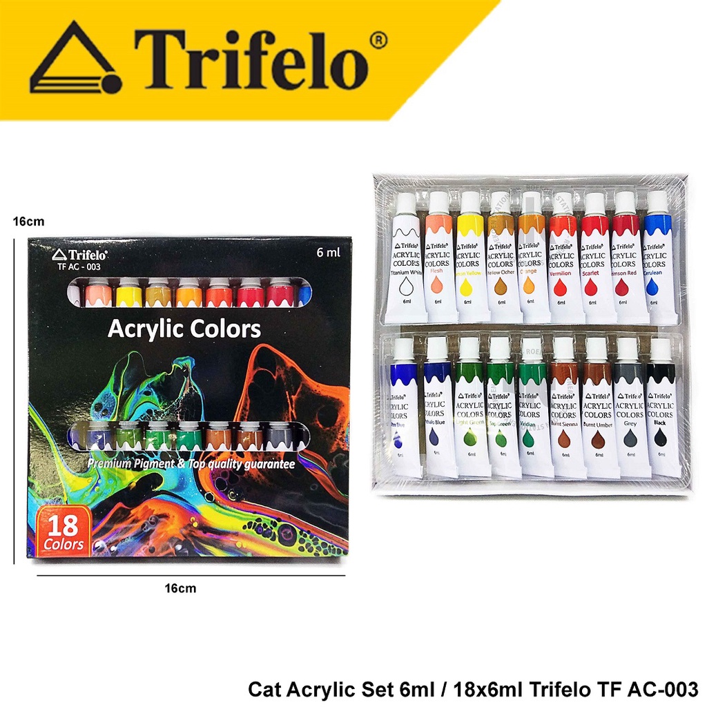 

Trifelo Cat Acrylic Set 6ml TF AC-003 (18 Warna)