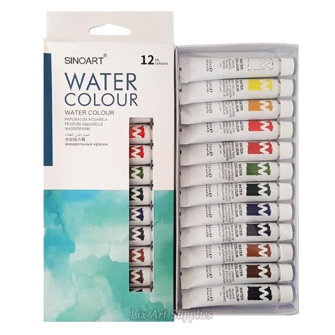

[COD] Sinoart Watercolor Set 12 x 12ml / Cat Air OBRAL Kode 1341