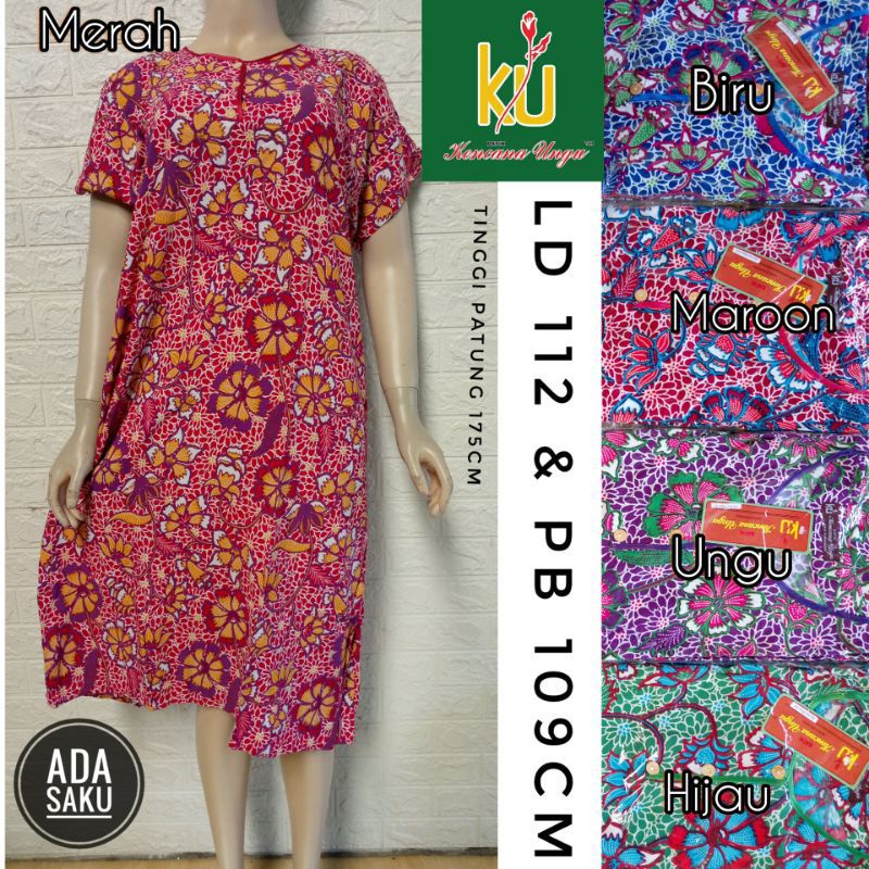 DASTER BATIK KENCANA UNGU / SESAWI JUMBO PREMIUM TERJANGKAU