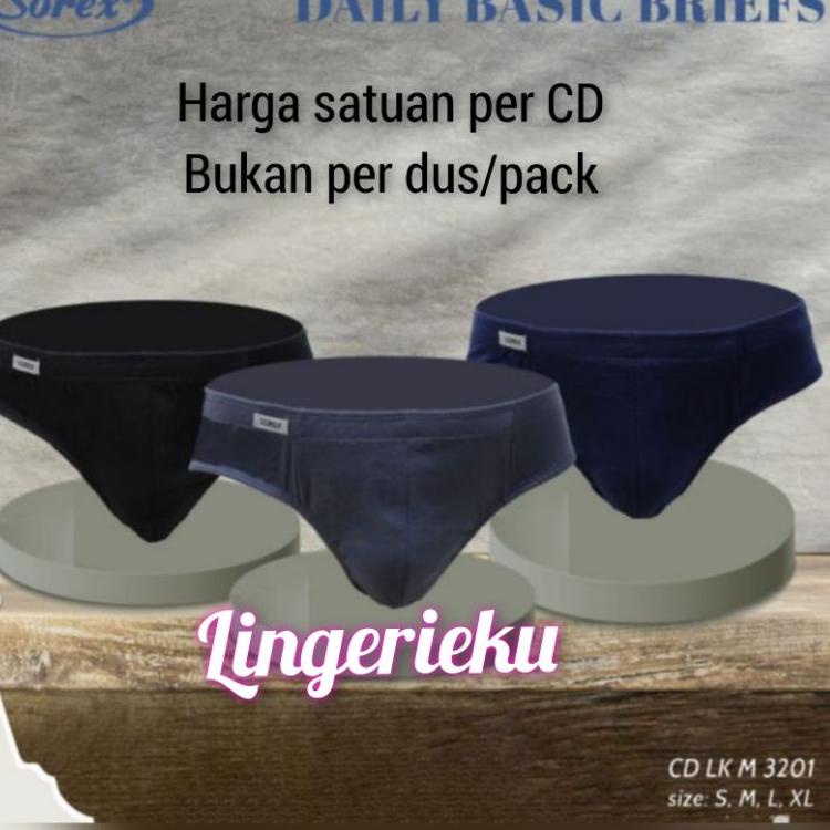 Diskon Heboh--Sorex 3201 CD Celana Dalam Pria Tipe Segitiga Daily Basic