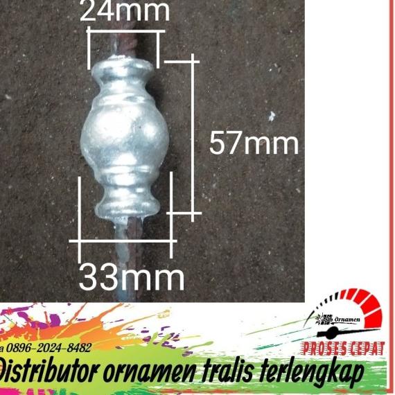 cincin model bulat alumunium cor ornamen pagar tralis besi tempa