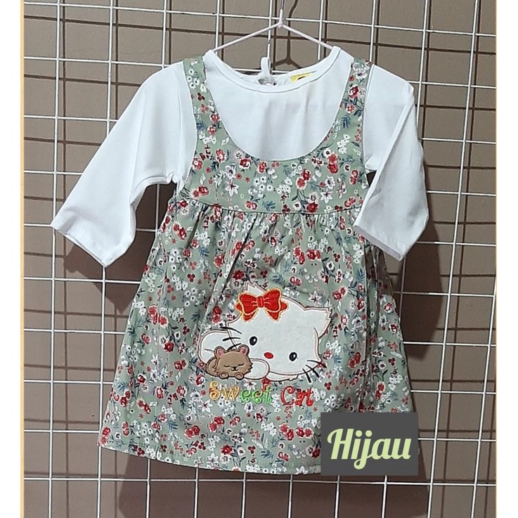 Baju bayi setelah overall perempuan untuk usia (1-12 bulan)