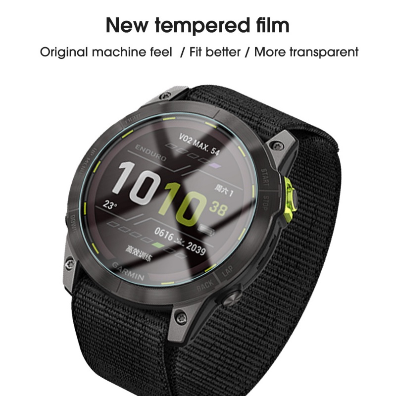 Pelindung Layar Tempered Glass Full HD Bening Anti Gores Untuk Garmin Enduro 2 / Smartwatch