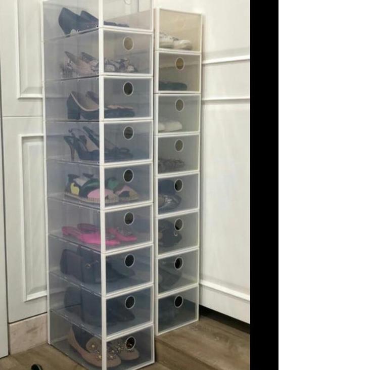 Kotak Sepatu Transparan Acrylic, showcase, kotak serbaguna / kotak akrylic