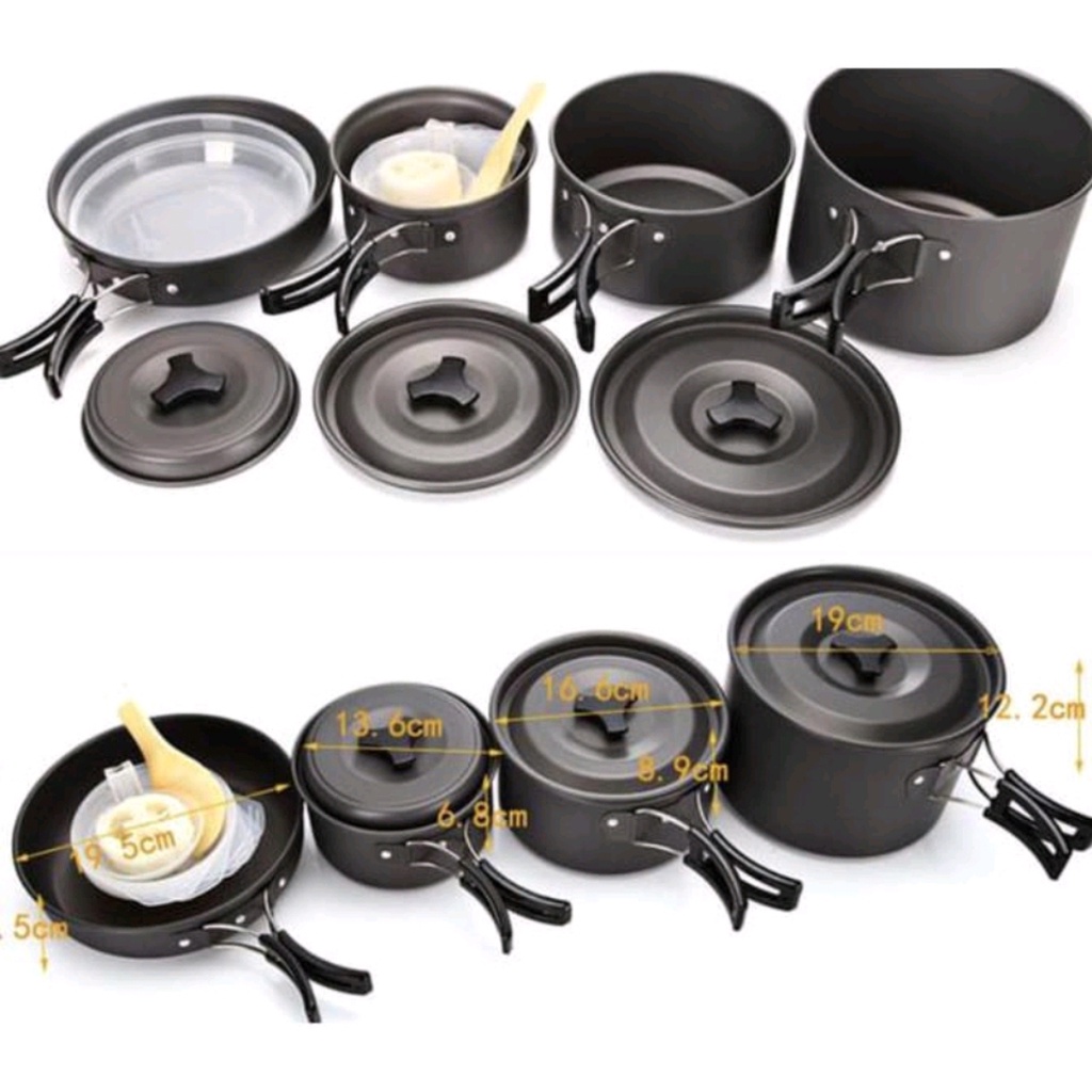 Cooking Set - Cooking Set Camping Outdoor - Nesting kemping Outdoor DS 500