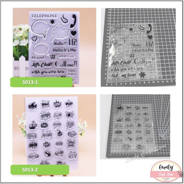 

Jual Transparent Silicone Rubber Clear Stamp 13-Cards, Art Craft, Scrapbook Trendi