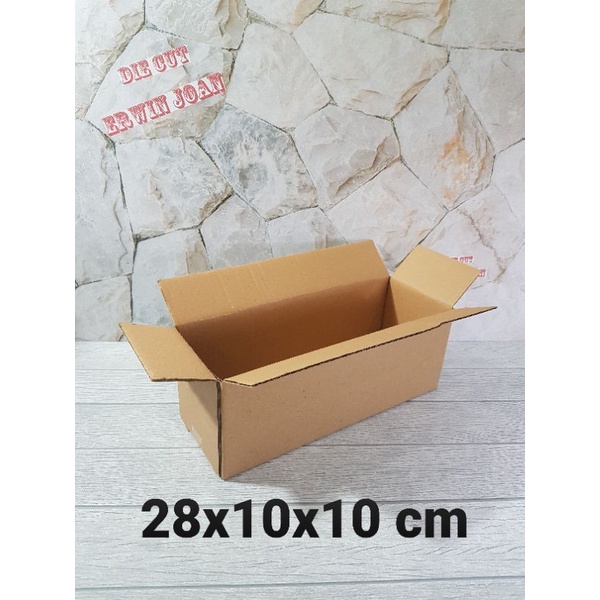

Kardus / Box / uk. 28x10x10 cm / Kotak karton packing polos baru ST