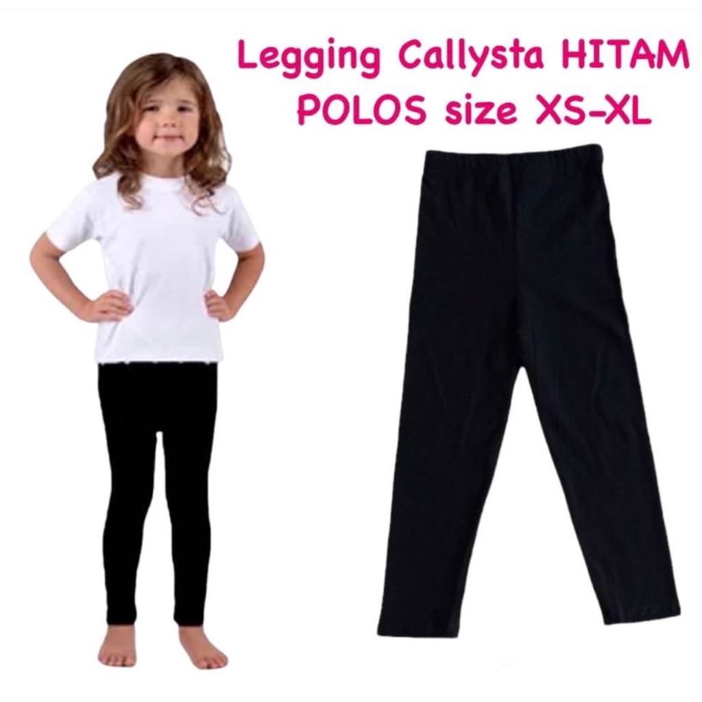 LEGGING ANAK PEREMPUAN POLOS HITAM / LEGGING ANAK PEREMPUAN