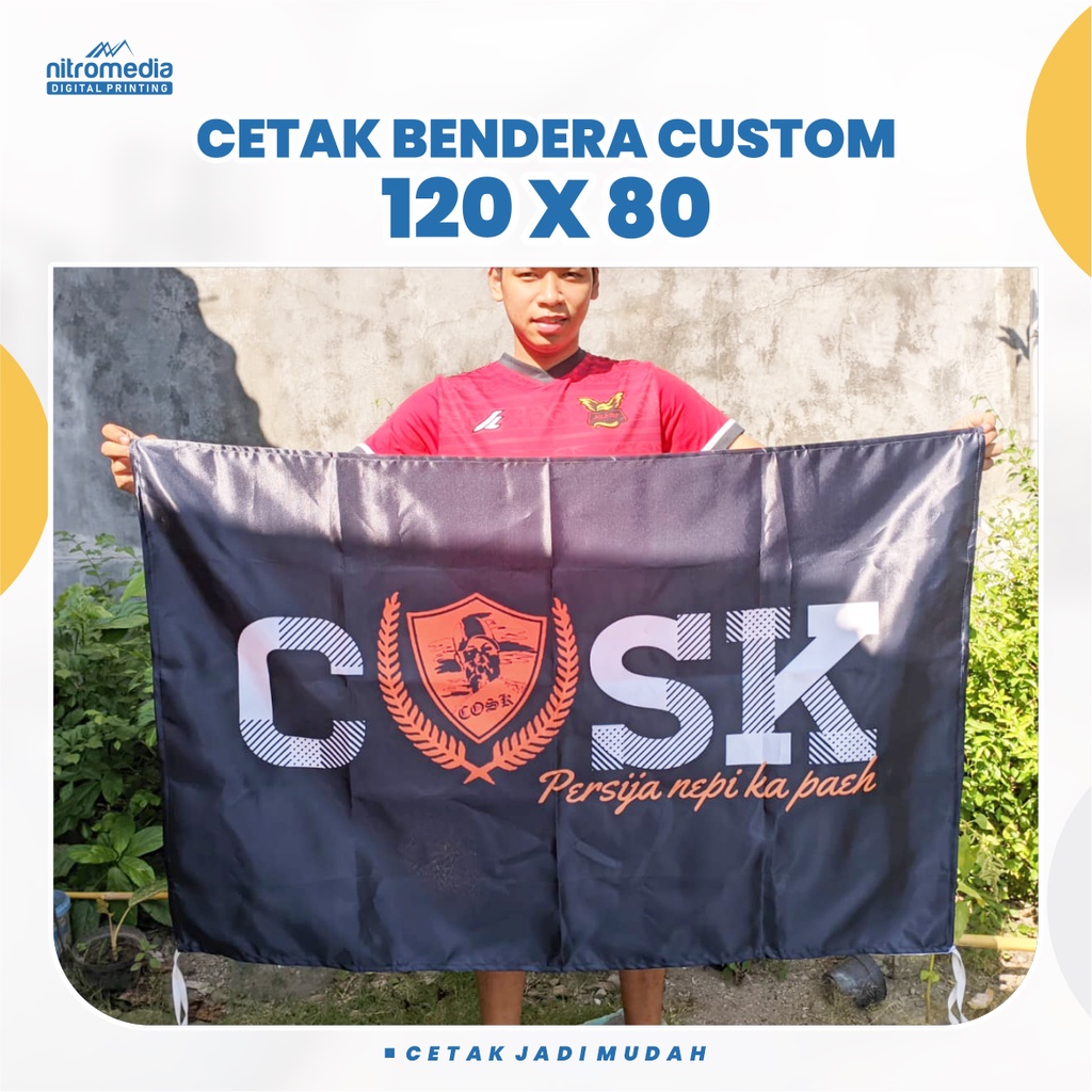 Jual PROMO CETAK BENDERA 120X80 PRINTING BENDERA KAIN BENDERA ...