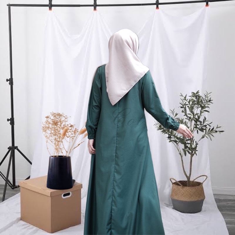 gamis polos elegan terbaru bahan katun toyobo fodu gamis busui