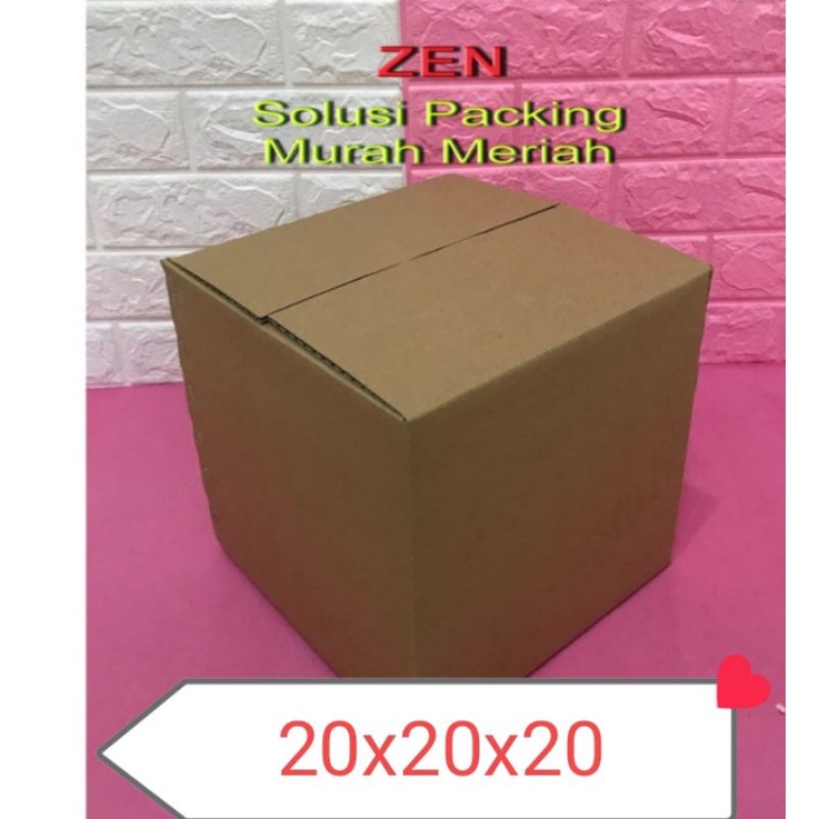 

A.dus UK.20x20x20cm.doble wall luar dalem polos kokoh buat packing.