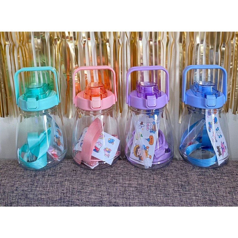 Botol Minum Anak 1300 ML Botol Gemoy Bening ORIGINAL 1.3 Liter - B PINK 1.3