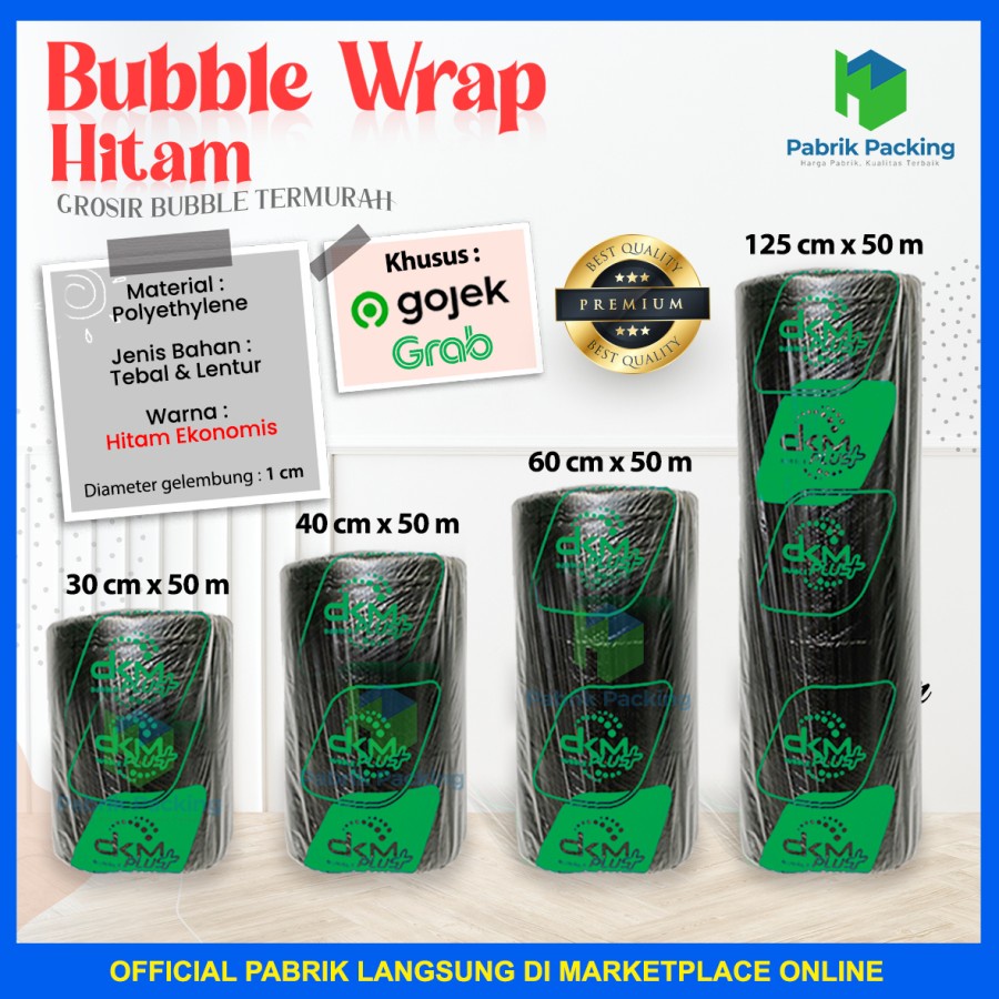 

HJK PLASTIK BUBBLE WRAP DKM+ TEBAL BUBBLE PACKING 50 METER GROSIR TERMURAH